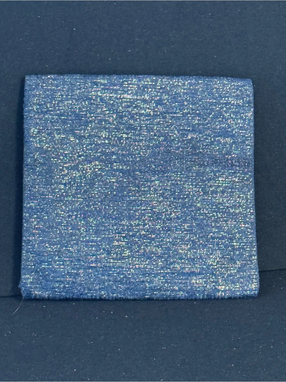 ✨ CHANEL Beauté Blue Shimmer Metallic Cosmetic Pouch / Clutch